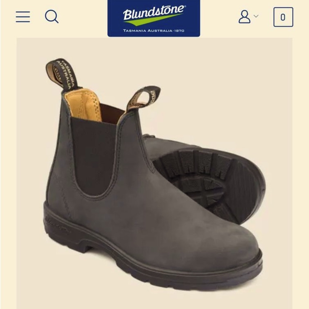 Blundstone Men‘s Classics Chelsea Boots in Rustic Black. Model 587 US Size 8.